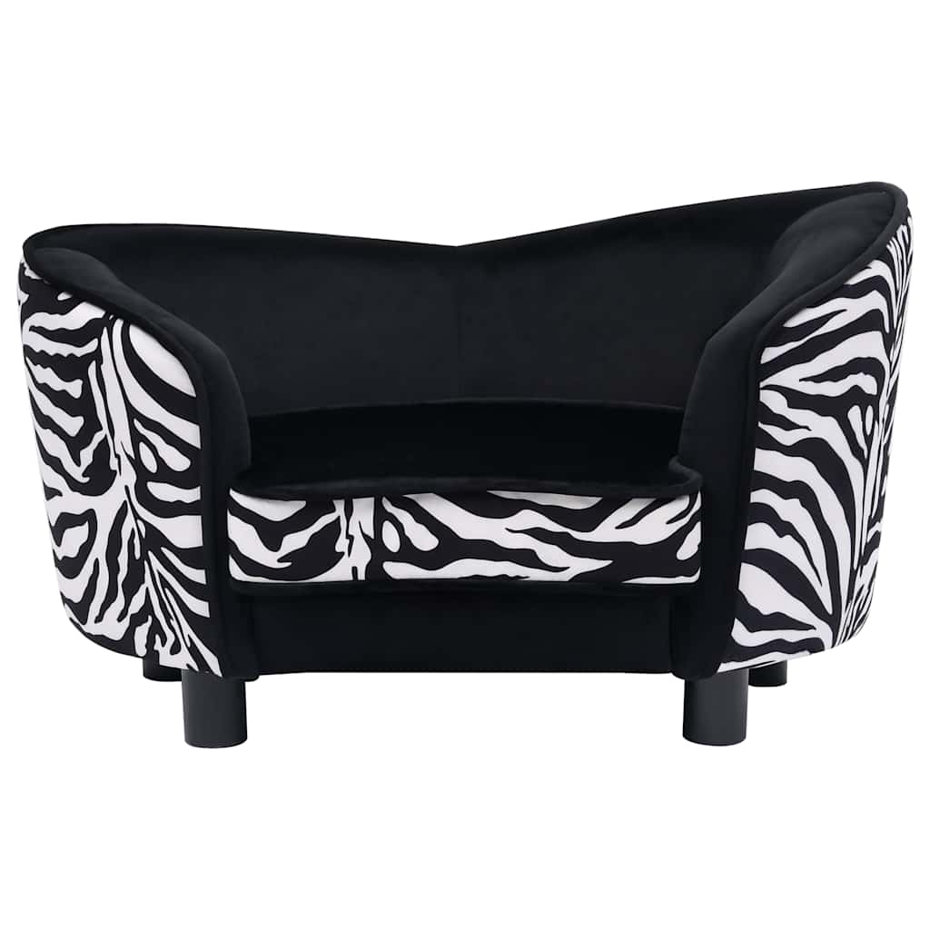 vidaXL Canapea pentru câini, negru, 68 x 38 x 38 cm, pluș vidaXL Canapea pentru câini, negru, 68 x 38 x 38 cm, pluș