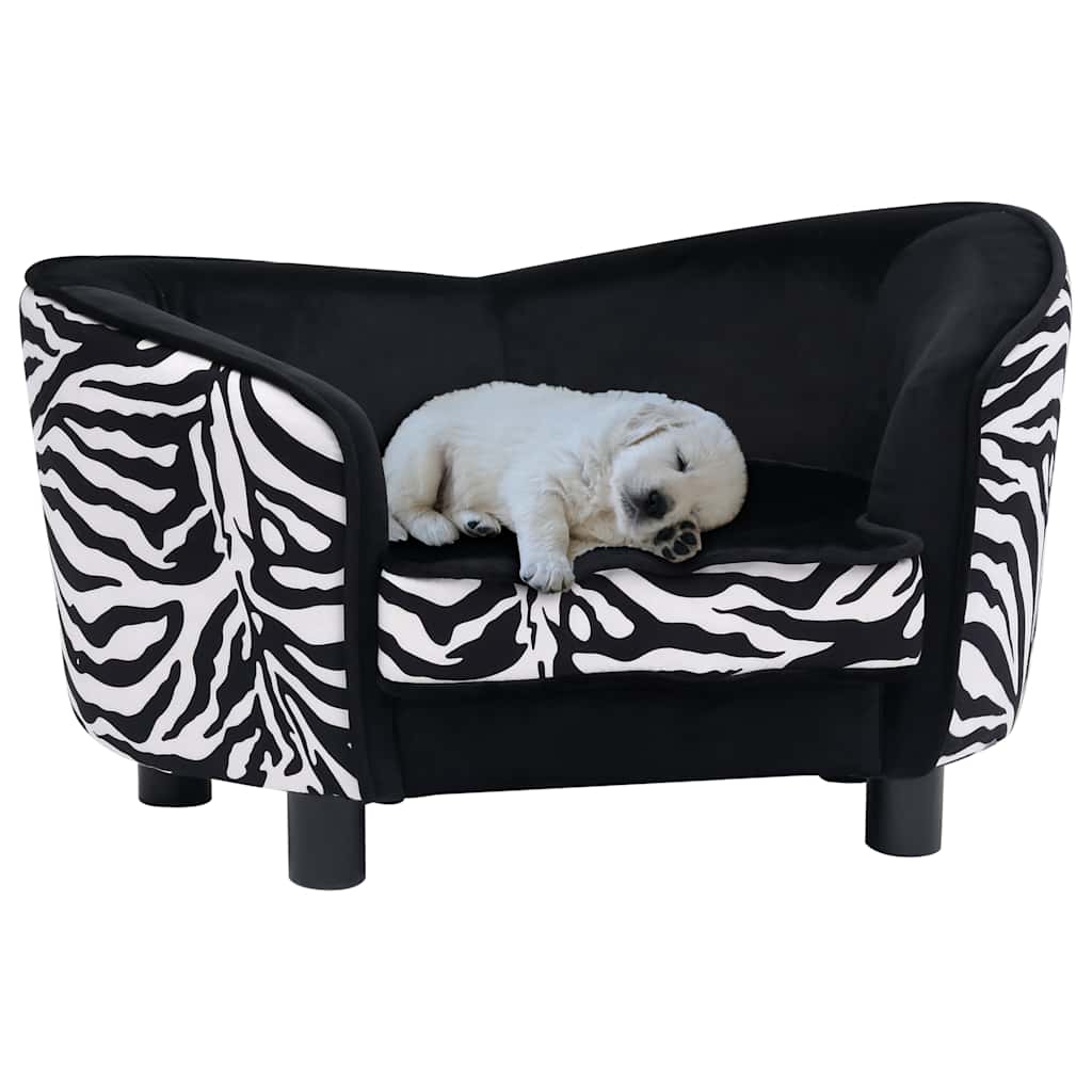 vidaXL Canapea pentru câini, negru, 68 x 38 x 38 cm, pluș vidaXL Canapea pentru câini, negru, 68 x 38 x 38 cm, pluș