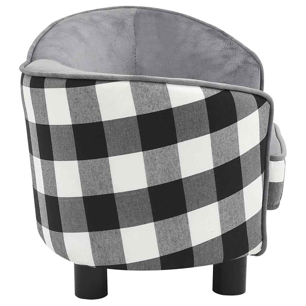 vidaXL Canapea pentru câini, gri, 68 x 38 x 38 cm, pluș vidaXL Canapea pentru câini, gri, 68 x 38 x 38 cm, pluș