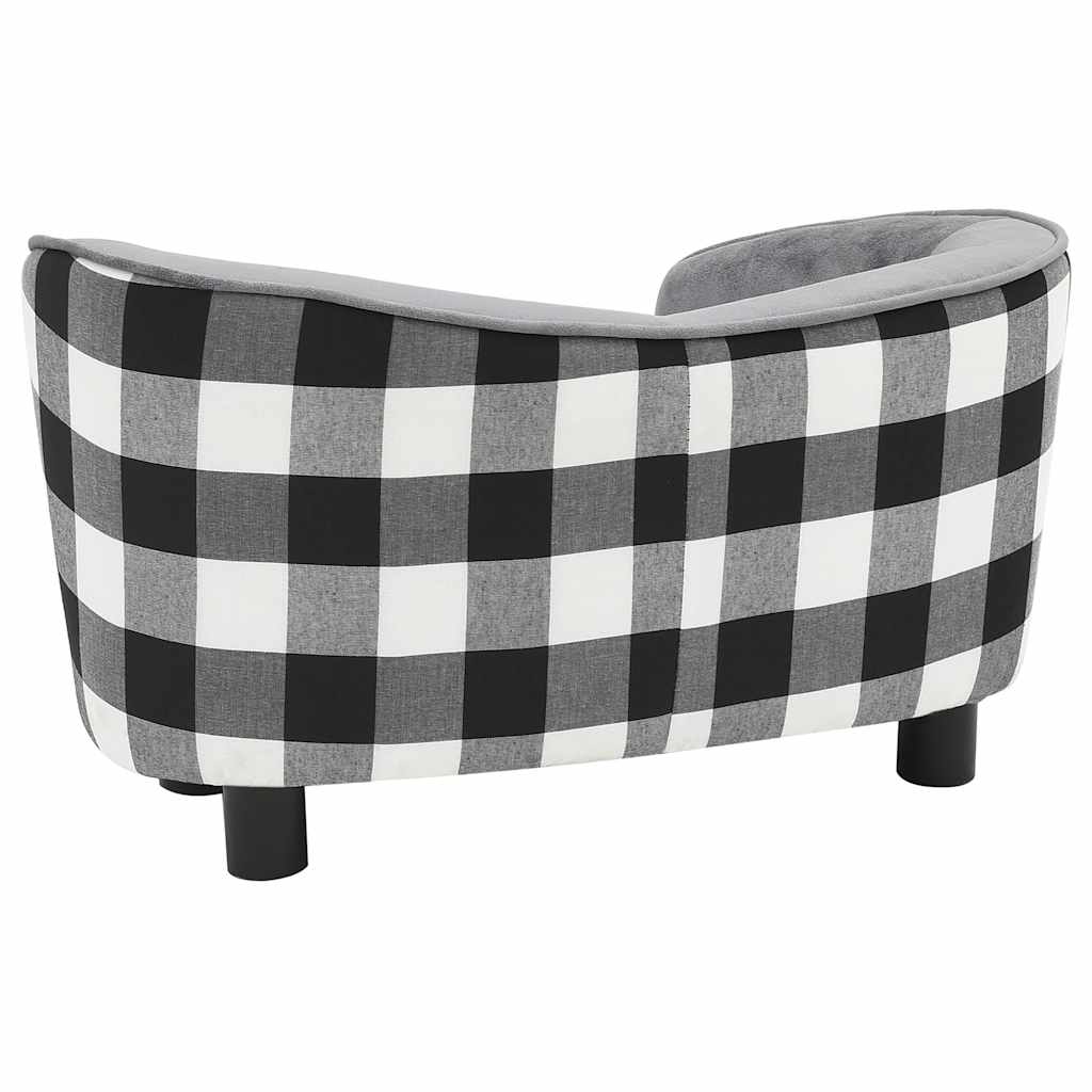 vidaXL Canapea pentru câini, gri, 68 x 38 x 38 cm, pluș vidaXL Canapea pentru câini, gri, 68 x 38 x 38 cm, pluș