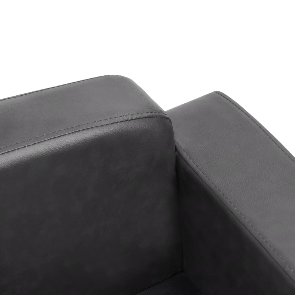 vidaXL Canapea pentru câini, gri, 80 x 50 x 40 cm, piele ecologică vidaXL Canapea pentru câini, gri, 80 x 50 x 40 cm, piele ecologică
