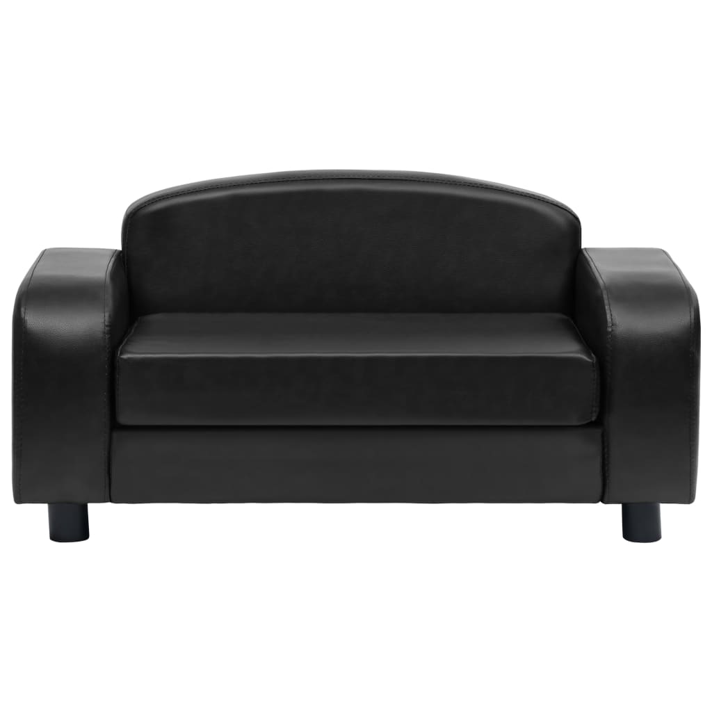 vidaXL Canapea pentru câini, negru, 80 x 50 x 40 cm, piele ecologică vidaXL Canapea pentru câini, negru, 80 x 50 x 40 cm, piele ecologică
