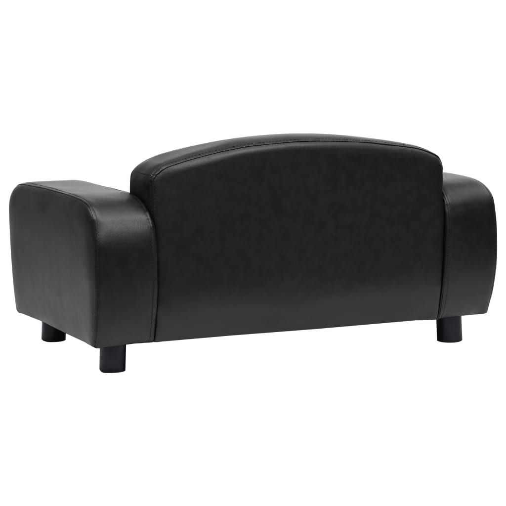 vidaXL Canapea pentru câini, negru, 80 x 50 x 40 cm, piele ecologică vidaXL Canapea pentru câini, negru, 80 x 50 x 40 cm, piele ecologică