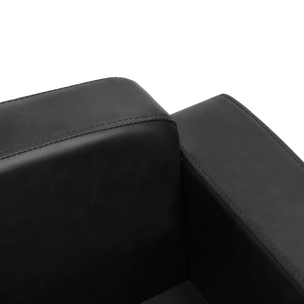 vidaXL Canapea pentru câini, negru, 80 x 50 x 40 cm, piele ecologică vidaXL Canapea pentru câini, negru, 80 x 50 x 40 cm, piele ecologică
