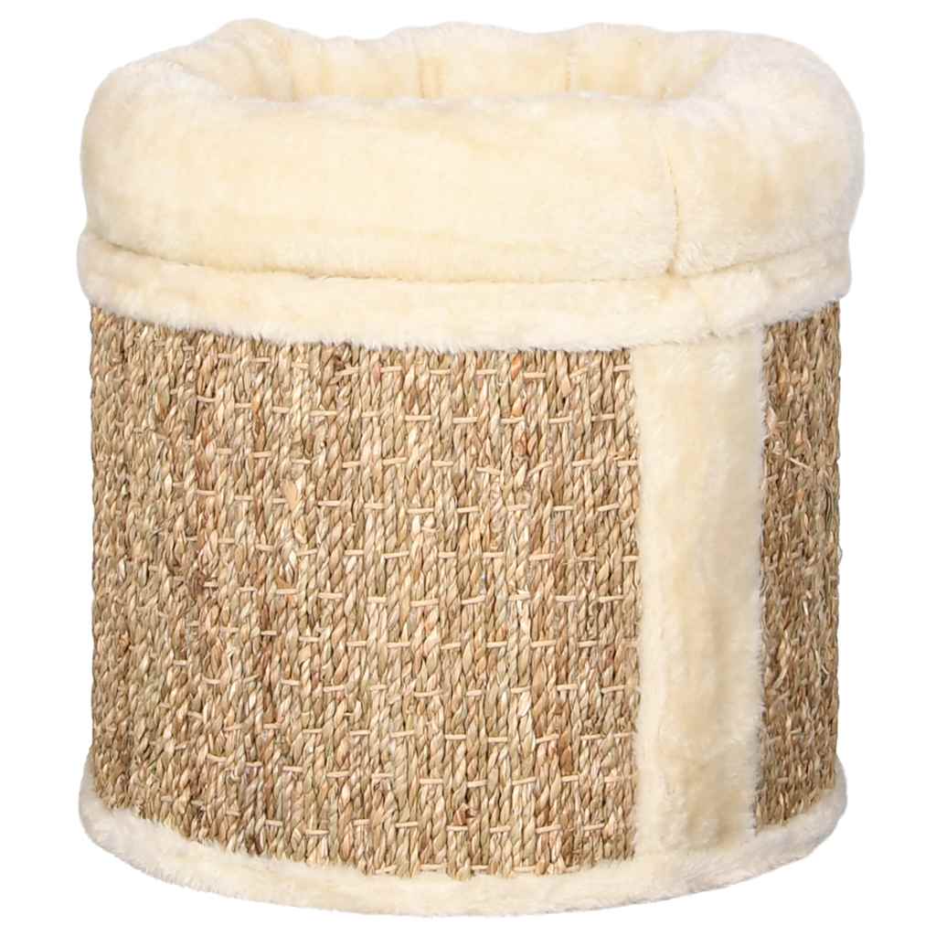 vidaXL Căsuță de pisici luxoasă cu pernă, 33 cm, iarbă de mare vidaXL Căsuță de pisici luxoasă cu pernă, 33 cm, iarbă de mare