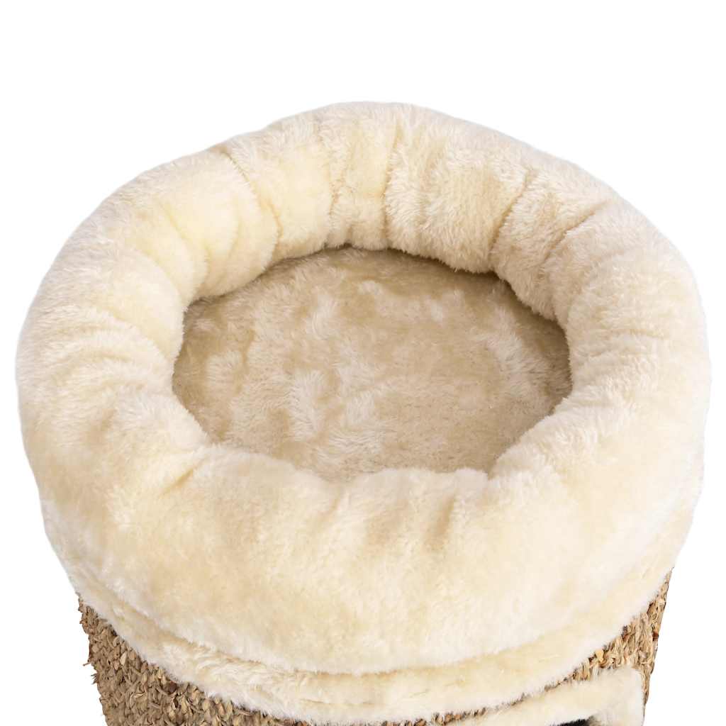 vidaXL Căsuță de pisici luxoasă cu pernă, 33 cm, iarbă de mare vidaXL Căsuță de pisici luxoasă cu pernă, 33 cm, iarbă de mare