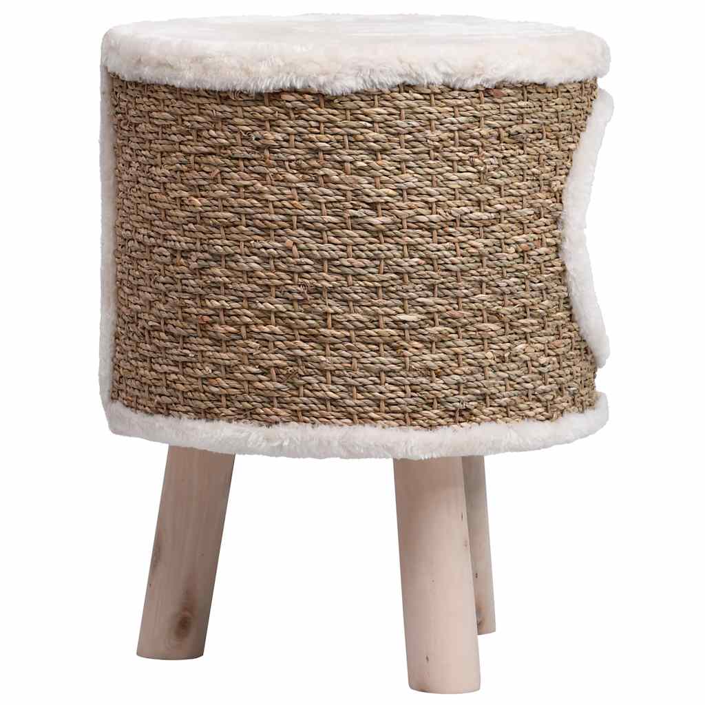 vidaXL Căsuță de pisici cu picioare din lemn, 41 cm, iarbă de mare vidaXL Căsuță de pisici cu picioare din lemn, 41 cm, iarbă de mare