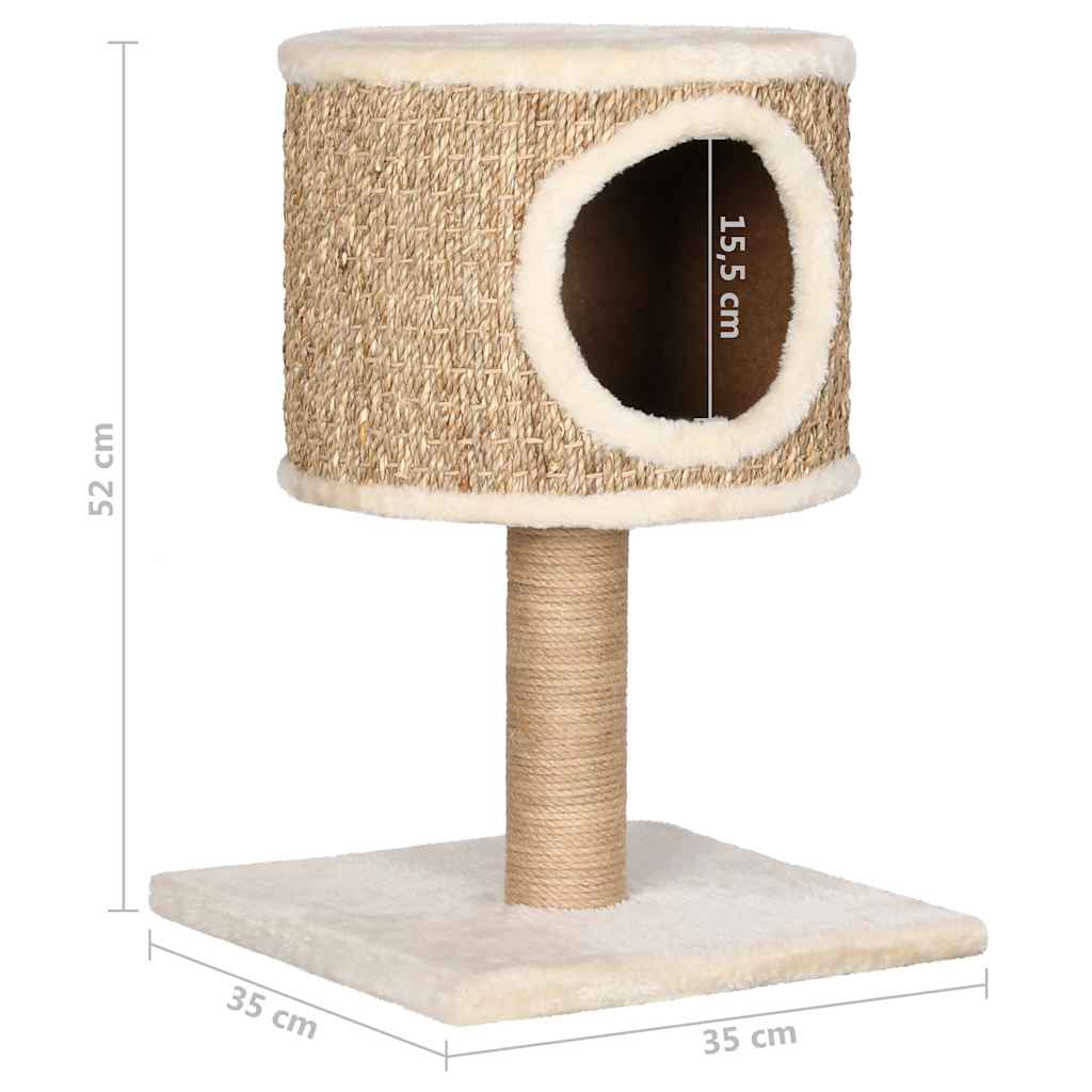 vidaXL Ansamblu pisici cu casă și stâlp de zgâriat 52 cm iarbă de mare vidaXL Ansamblu pisici cu casă și stâlp de zgâriat 52 cm iarbă de mare