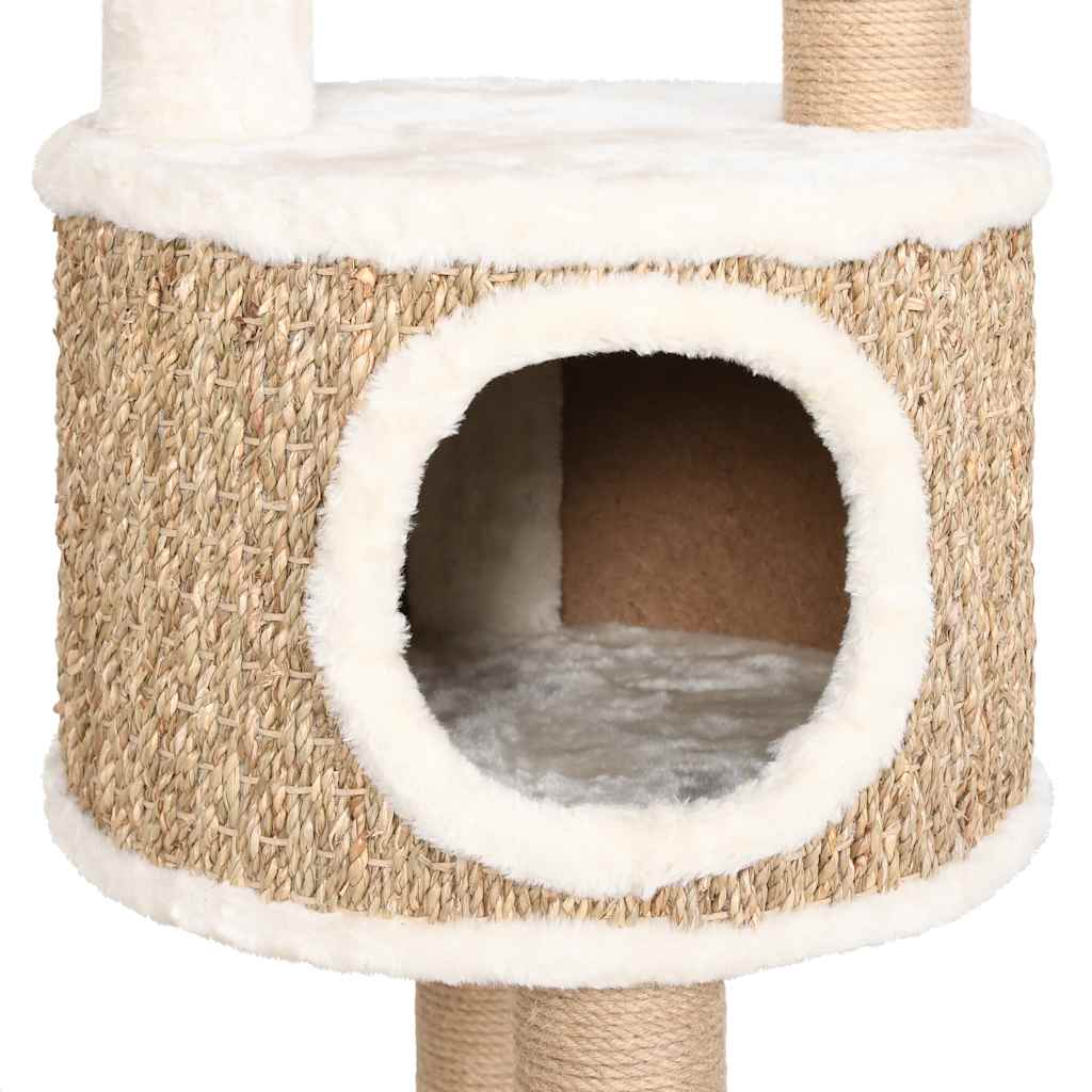 vidaXL Ansamblu pisici cu pernă & stâlp de zgâriat 148cm iarbă de mare vidaXL Ansamblu pisici cu pernă & stâlp de zgâriat 148cm iarbă de mare