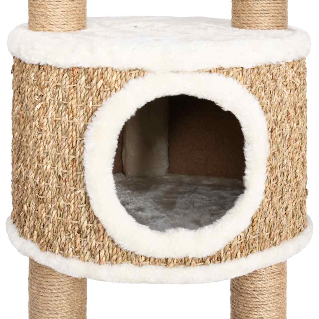 vidaXL Ansamblu de pisici cu stâlp de zgâriat, 126 cm, iarbă de mare vidaXL Ansamblu de pisici cu stâlp de zgâriat, 126 cm, iarbă de mare