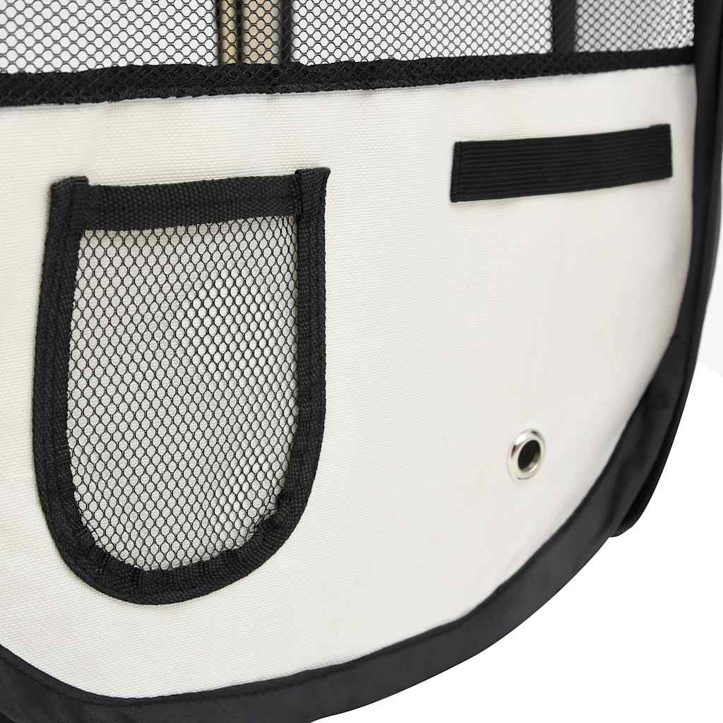 vidaXL Țarc de câini pliabil cu sac de transport, negru, 110x110x58 cm vidaXL Țarc de câini pliabil cu sac de transport, negru, 110x110x58 cm
