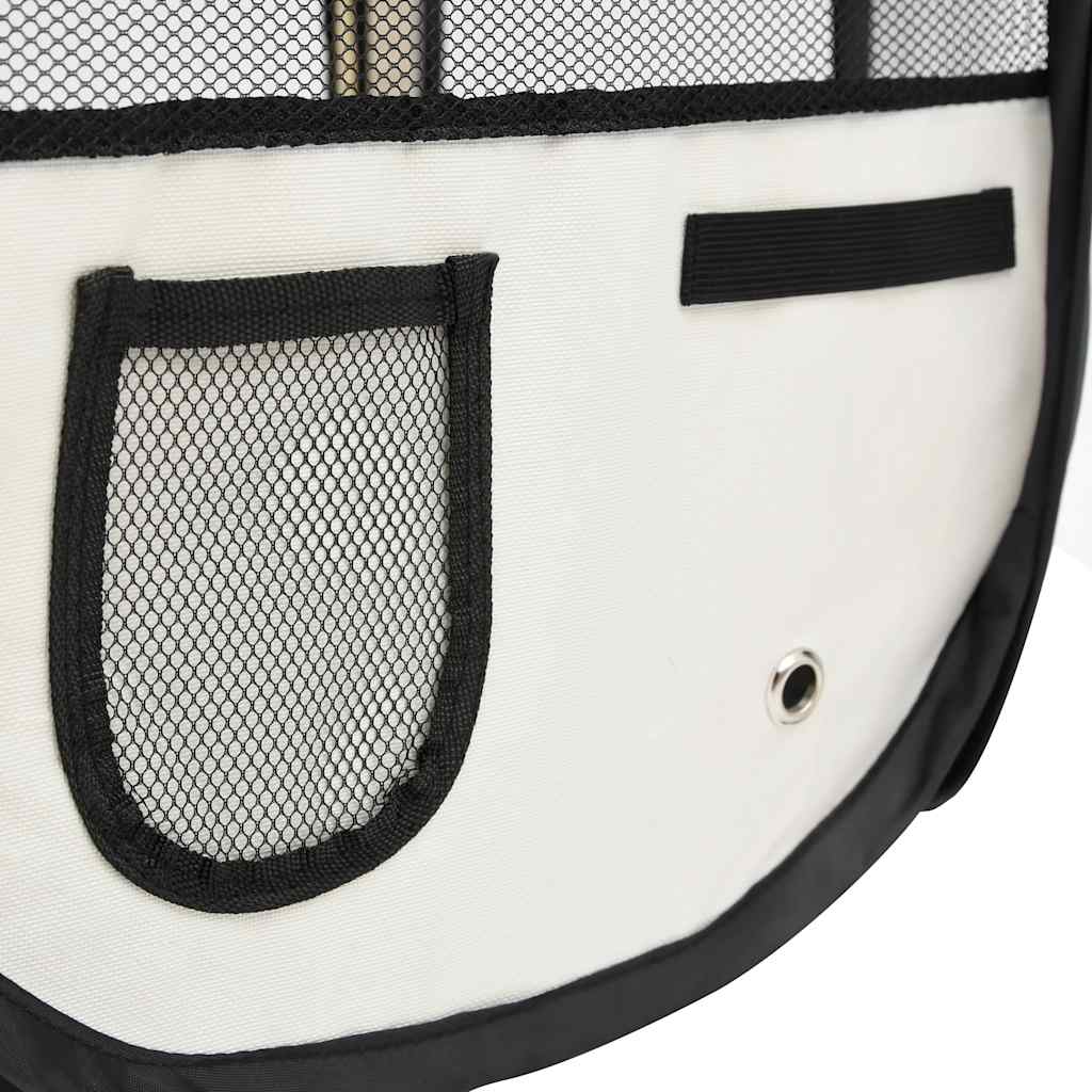 vidaXL Țarc de câini pliabil cu sac de transport, negru, 125x125x61 cm vidaXL Țarc de câini pliabil cu sac de transport, negru, 125x125x61 cm