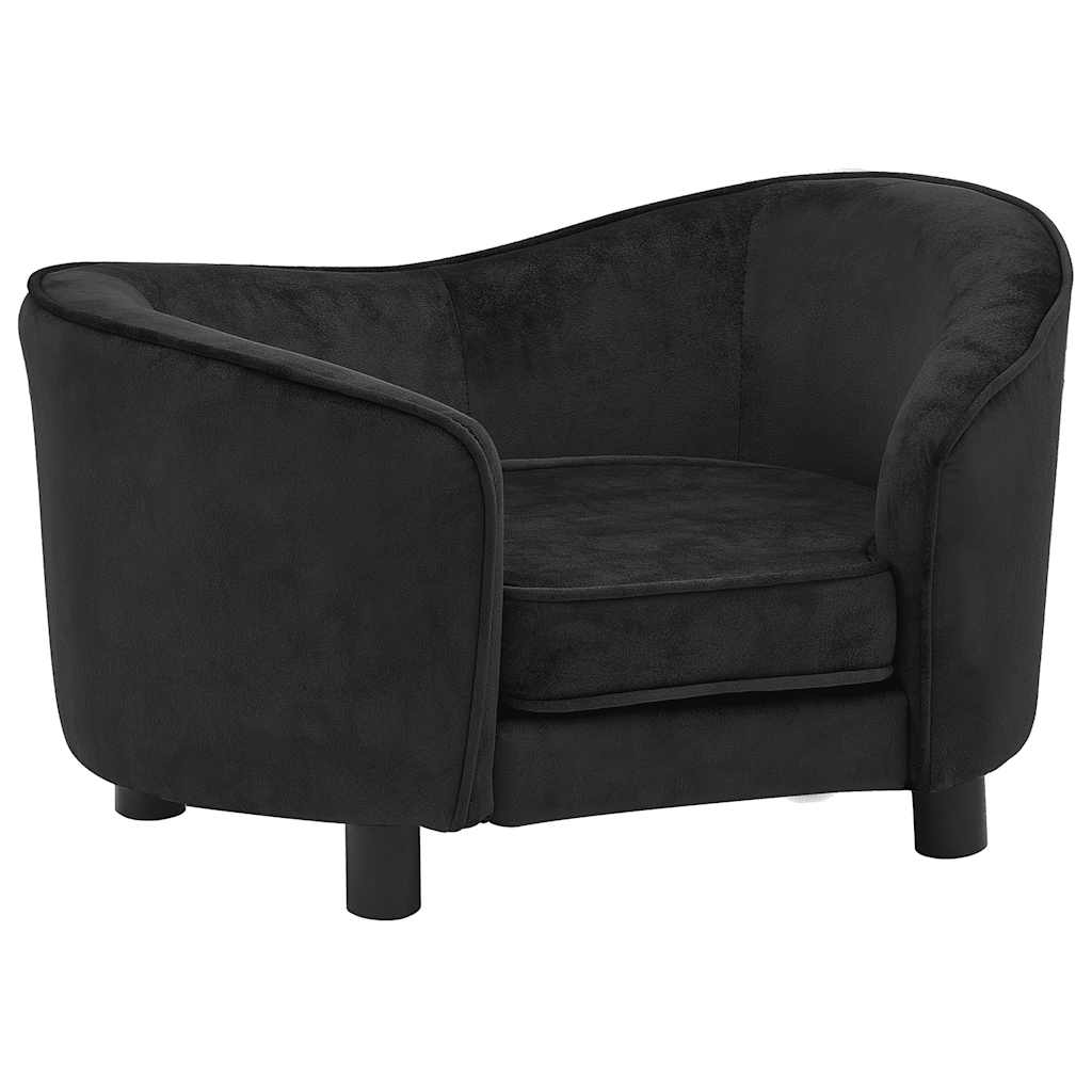 vidaXL Canapea pentru câini, negru, 69x49x40 cm, pluș vidaXL Canapea pentru câini, negru, 69x49x40 cm, pluș
