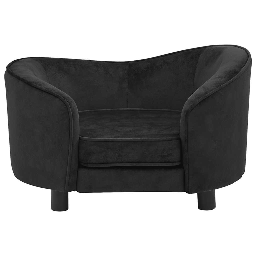 vidaXL Canapea pentru câini, negru, 69x49x40 cm, pluș vidaXL Canapea pentru câini, negru, 69x49x40 cm, pluș