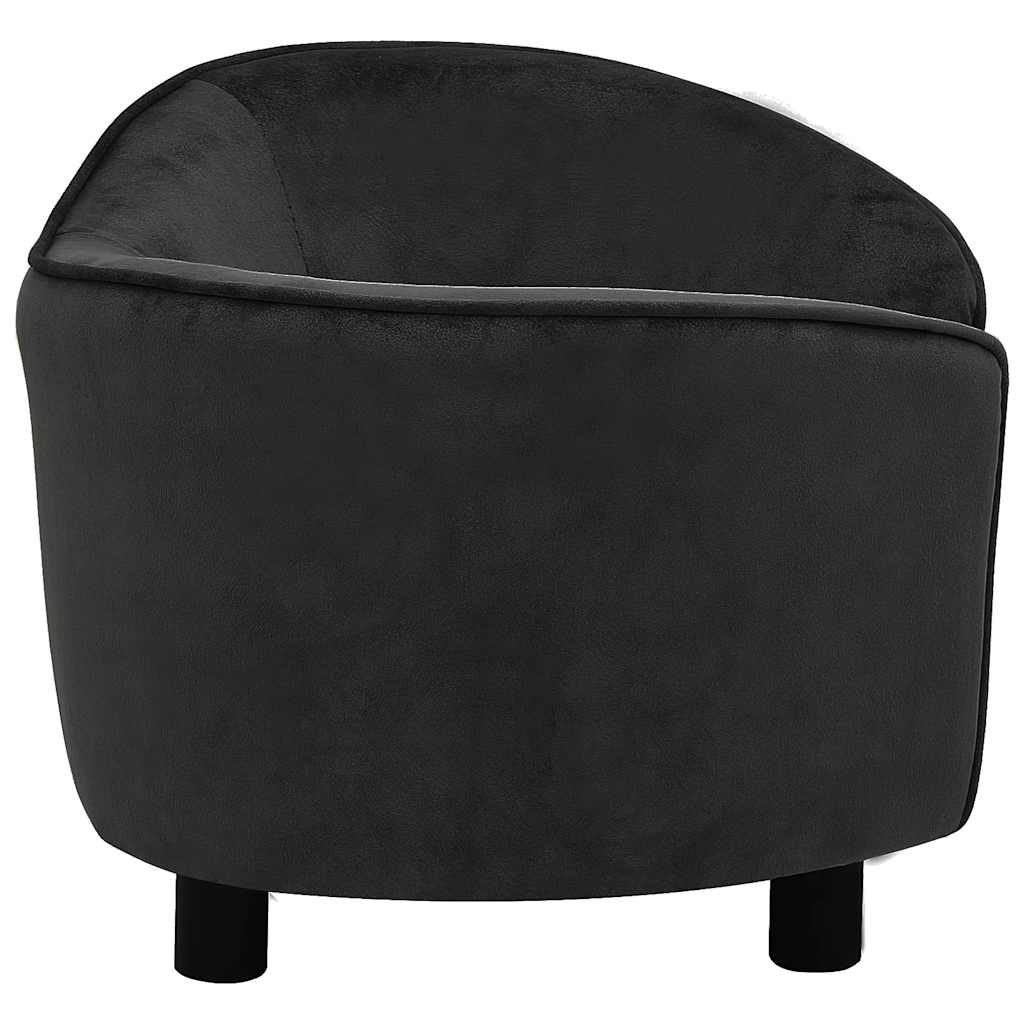 vidaXL Canapea pentru câini, negru, 69x49x40 cm, pluș vidaXL Canapea pentru câini, negru, 69x49x40 cm, pluș
