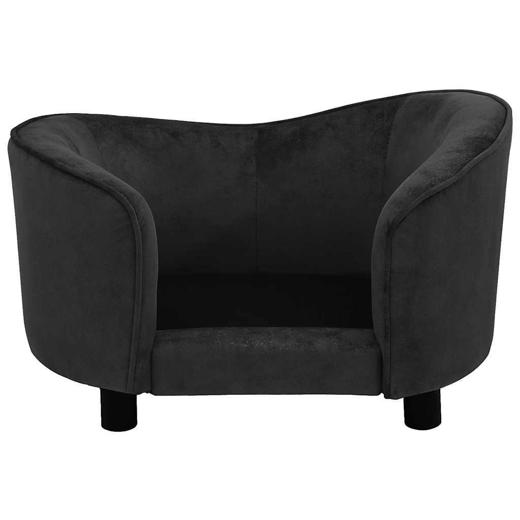 vidaXL Canapea pentru câini, negru, 69x49x40 cm, pluș vidaXL Canapea pentru câini, negru, 69x49x40 cm, pluș