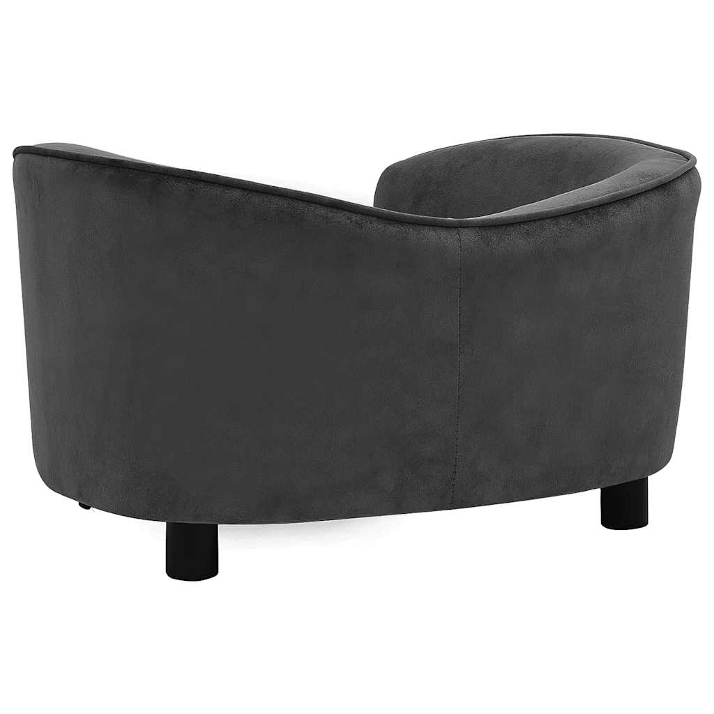 vidaXL Canapea pentru câini, gri, 69x49x40 cm, pluș vidaXL Canapea pentru câini, gri, 69x49x40 cm, pluș