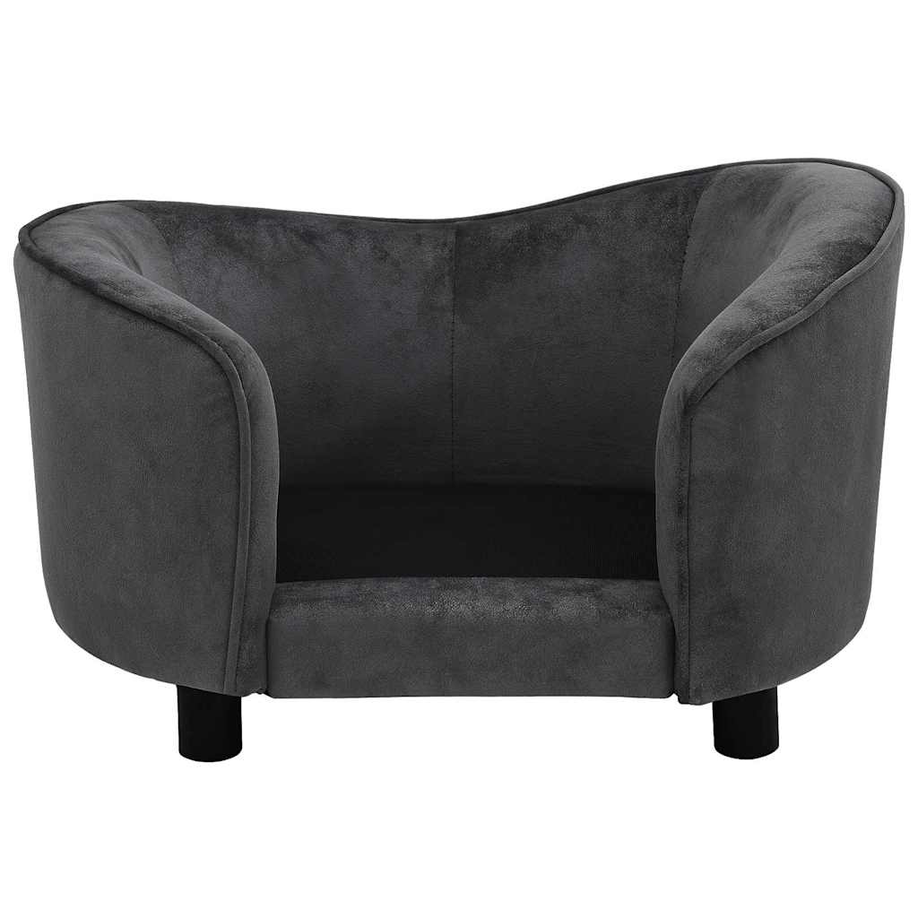 vidaXL Canapea pentru câini, gri, 69x49x40 cm, pluș vidaXL Canapea pentru câini, gri, 69x49x40 cm, pluș