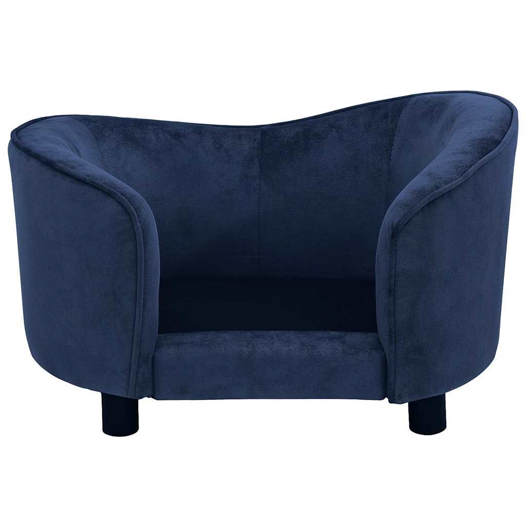 vidaXL Canapea pentru câini, albastru, 69x49x40 cm, pluș vidaXL Canapea pentru câini, albastru, 69x49x40 cm, pluș