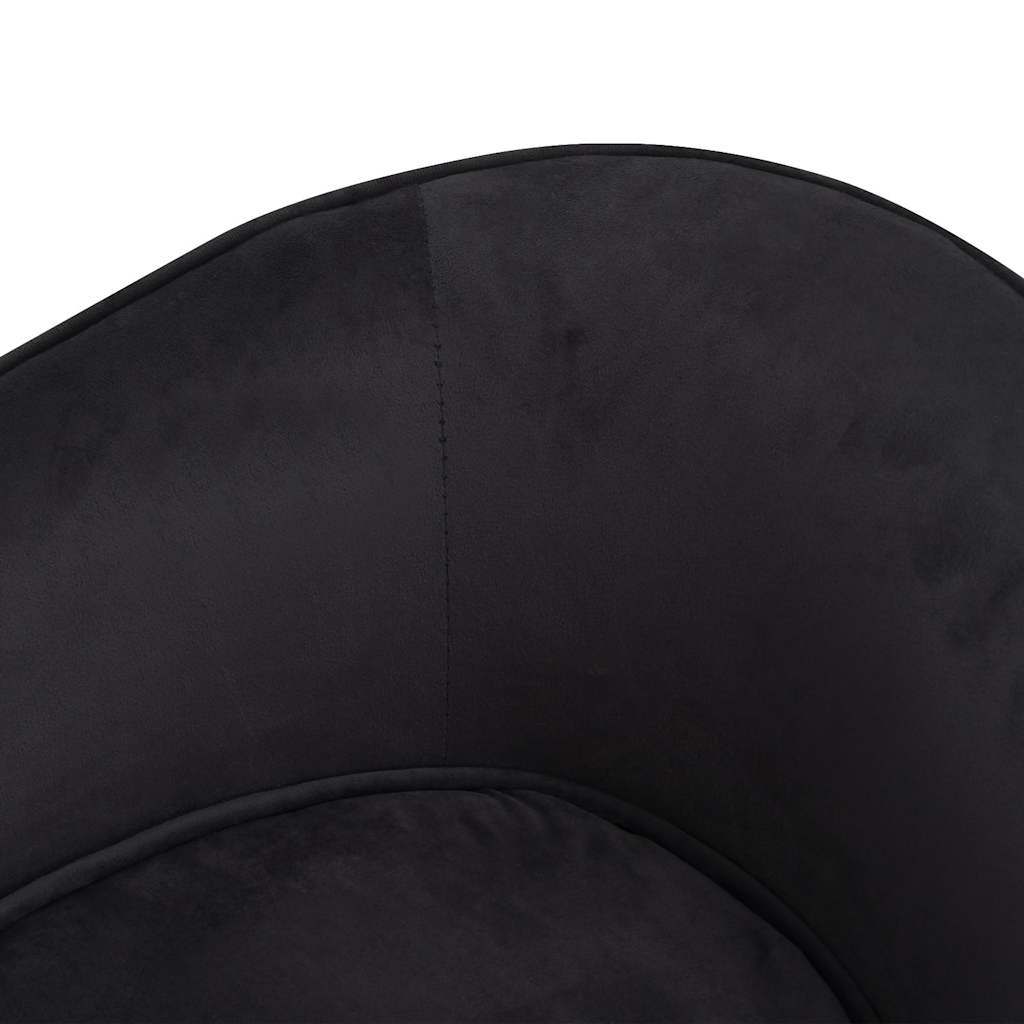 vidaXL Canapea pentru câini negru 69x49x40 cm, pluș/piele ecologică vidaXL Canapea pentru câini negru 69x49x40 cm, pluș/piele ecologică