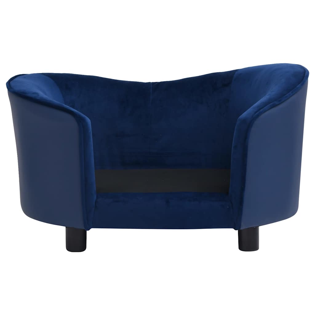 vidaXL Canapea pentru câini albastru 69x49x40 cm, pluș/piele ecologică vidaXL Canapea pentru câini albastru 69x49x40 cm, pluș/piele ecologică