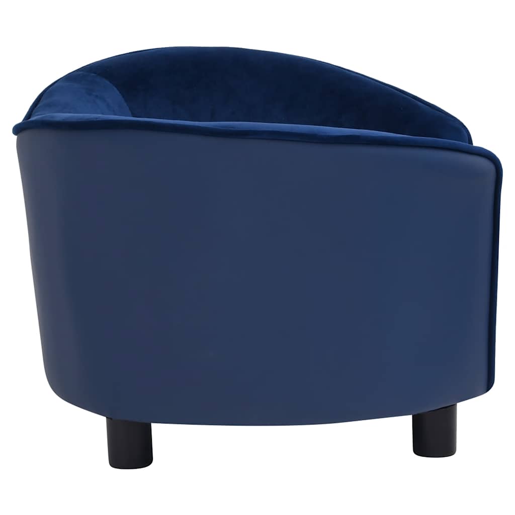 vidaXL Canapea pentru câini albastru 69x49x40 cm, pluș/piele ecologică vidaXL Canapea pentru câini albastru 69x49x40 cm, pluș/piele ecologică