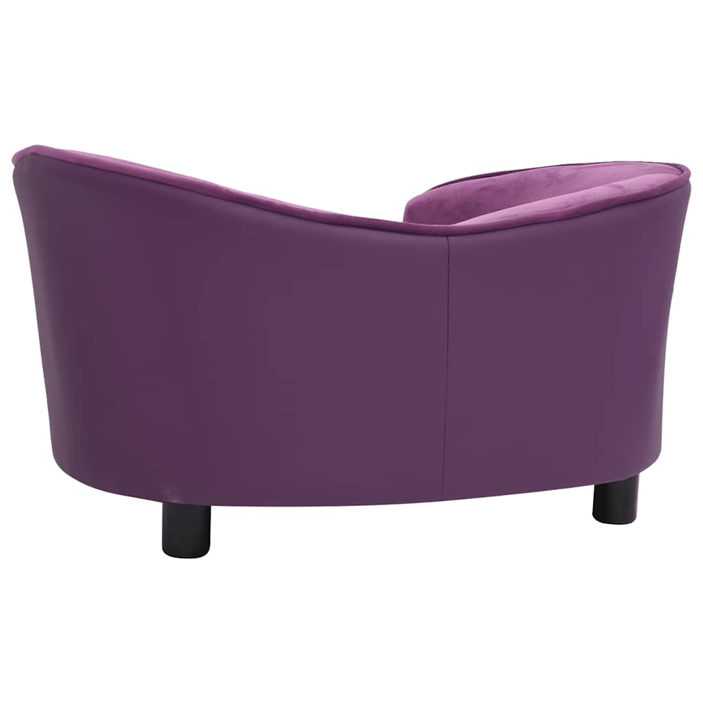 vidaXL Canapea pentru câini, vișiniu, 69x49x40cm, pluș/piele ecologică vidaXL Canapea pentru câini, vișiniu, 69x49x40cm, pluș/piele ecologică