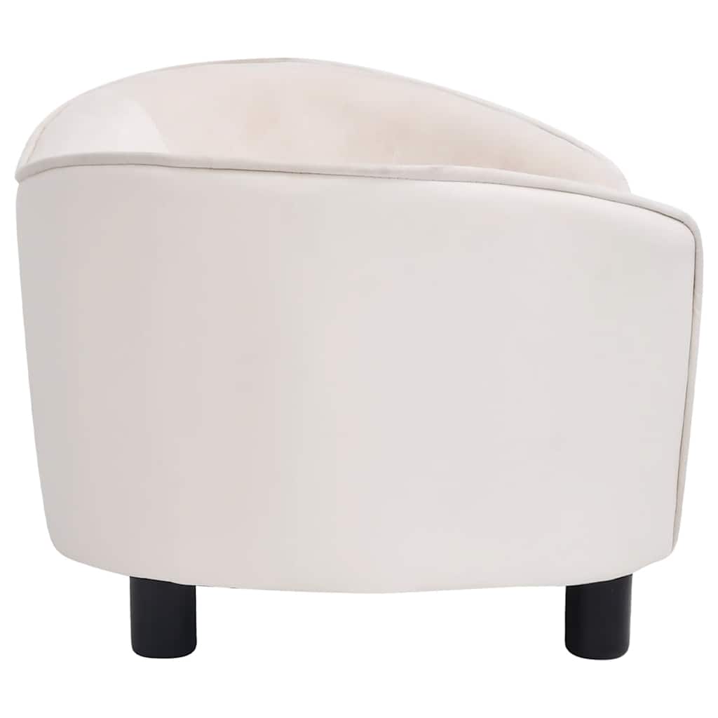 vidaXL Canapea pentru câini crem 69x49x40 cm, pluș/piele ecologică vidaXL Canapea pentru câini crem 69x49x40 cm, pluș/piele ecologică