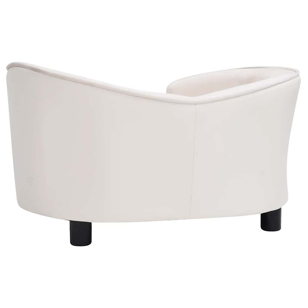 vidaXL Canapea pentru câini crem 69x49x40 cm, pluș/piele ecologică vidaXL Canapea pentru câini crem 69x49x40 cm, pluș/piele ecologică