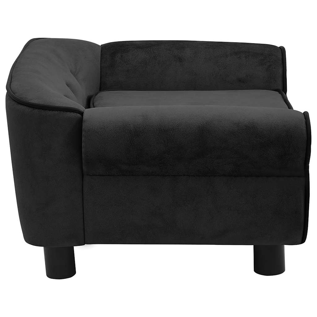 vidaXL Canapea pentru câini, negru, 72x45x30 cm, pluș vidaXL Canapea pentru câini, negru, 72x45x30 cm, pluș