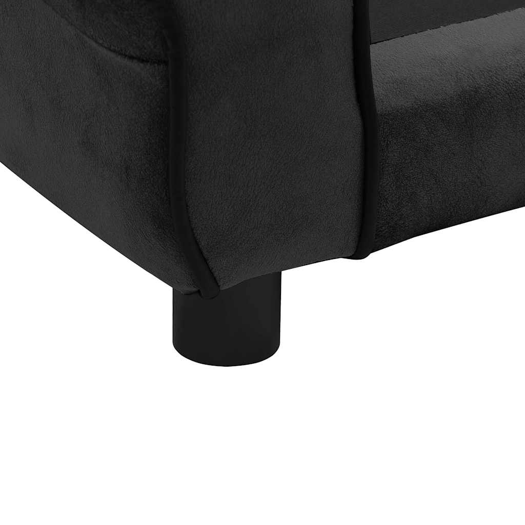 vidaXL Canapea pentru câini, negru, 72x45x30 cm, pluș vidaXL Canapea pentru câini, negru, 72x45x30 cm, pluș