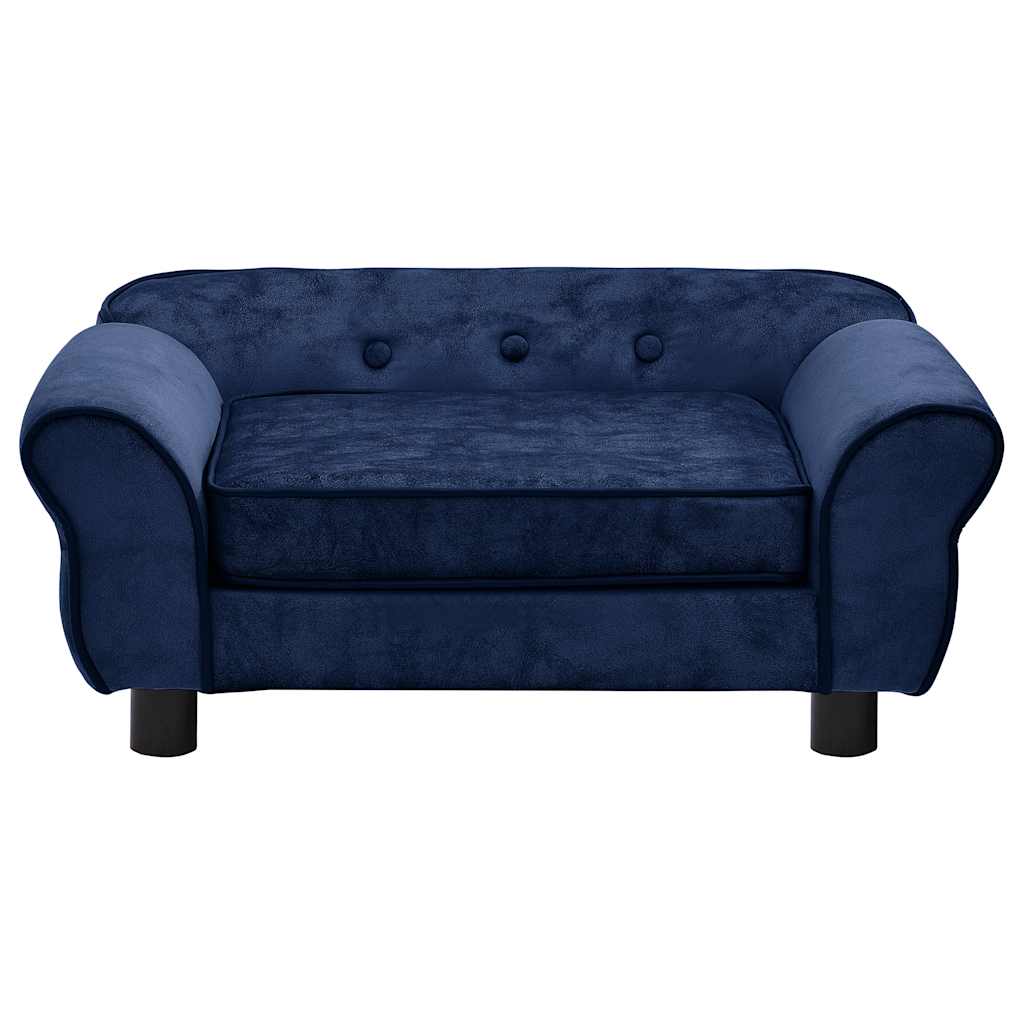 vidaXL Canapea pentru câini, albastru, 72x45x30 cm, pluș vidaXL Canapea pentru câini, albastru, 72x45x30 cm, pluș