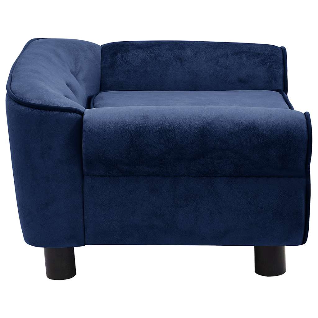 vidaXL Canapea pentru câini, albastru, 72x45x30 cm, pluș vidaXL Canapea pentru câini, albastru, 72x45x30 cm, pluș
