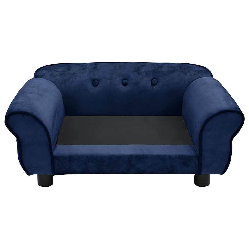 vidaXL Canapea pentru câini, albastru, 72x45x30 cm, pluș vidaXL Canapea pentru câini, albastru, 72x45x30 cm, pluș