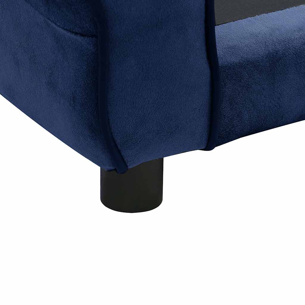 vidaXL Canapea pentru câini, albastru, 72x45x30 cm, pluș vidaXL Canapea pentru câini, albastru, 72x45x30 cm, pluș