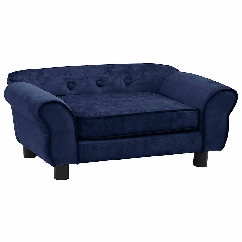 vidaXL Canapea pentru câini, albastru, 72x45x30 cm, pluș vidaXL Canapea pentru câini, albastru, 72x45x30 cm, pluș