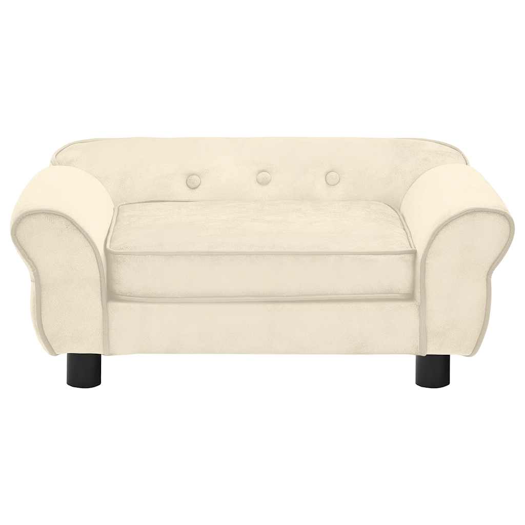 vidaXL Canapea pentru câini, crem, 72x45x30 cm, pluș vidaXL Canapea pentru câini, crem, 72x45x30 cm, pluș