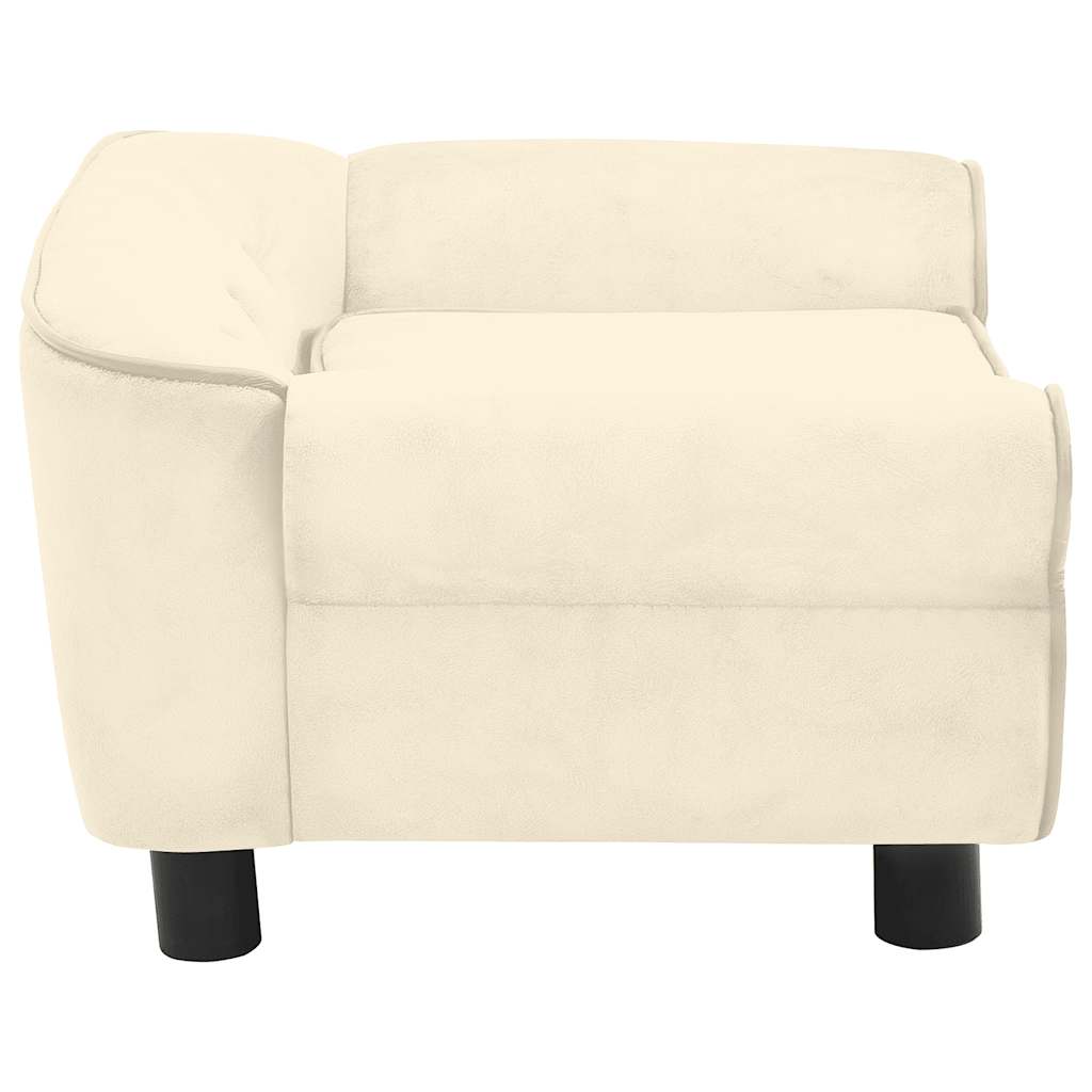 vidaXL Canapea pentru câini, crem, 72x45x30 cm, pluș vidaXL Canapea pentru câini, crem, 72x45x30 cm, pluș
