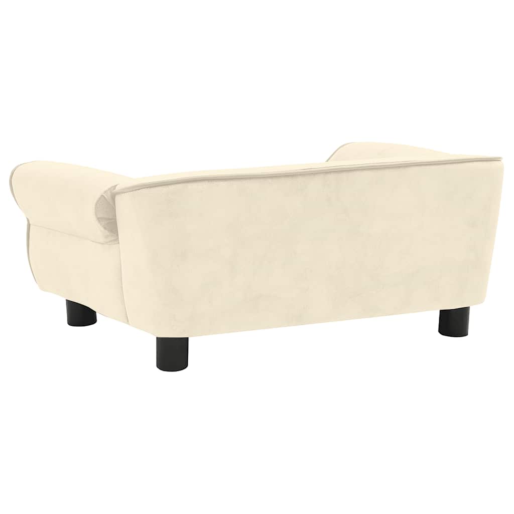 vidaXL Canapea pentru câini, crem, 72x45x30 cm, pluș vidaXL Canapea pentru câini, crem, 72x45x30 cm, pluș