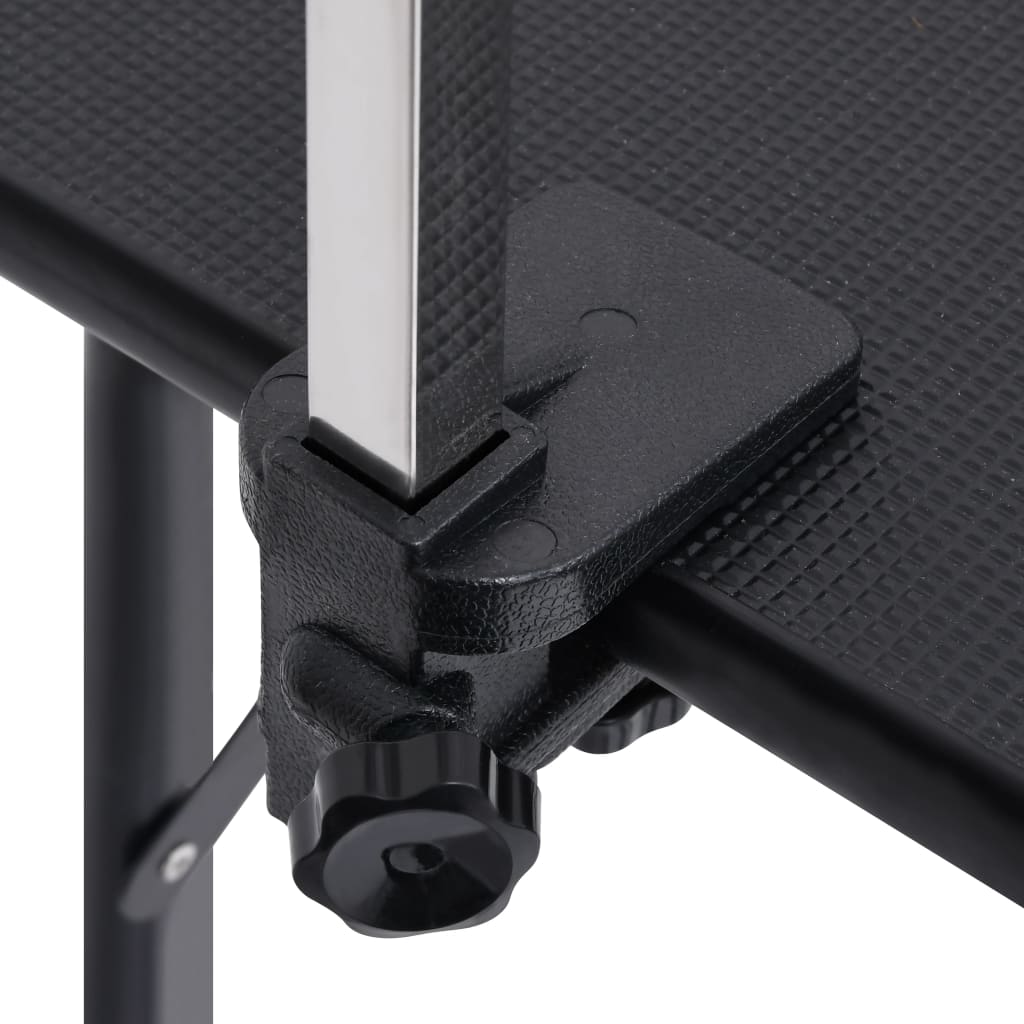 vidaXL Masă pentru îngrijirea câinilor reglabilă, cu 1 lesă și coș