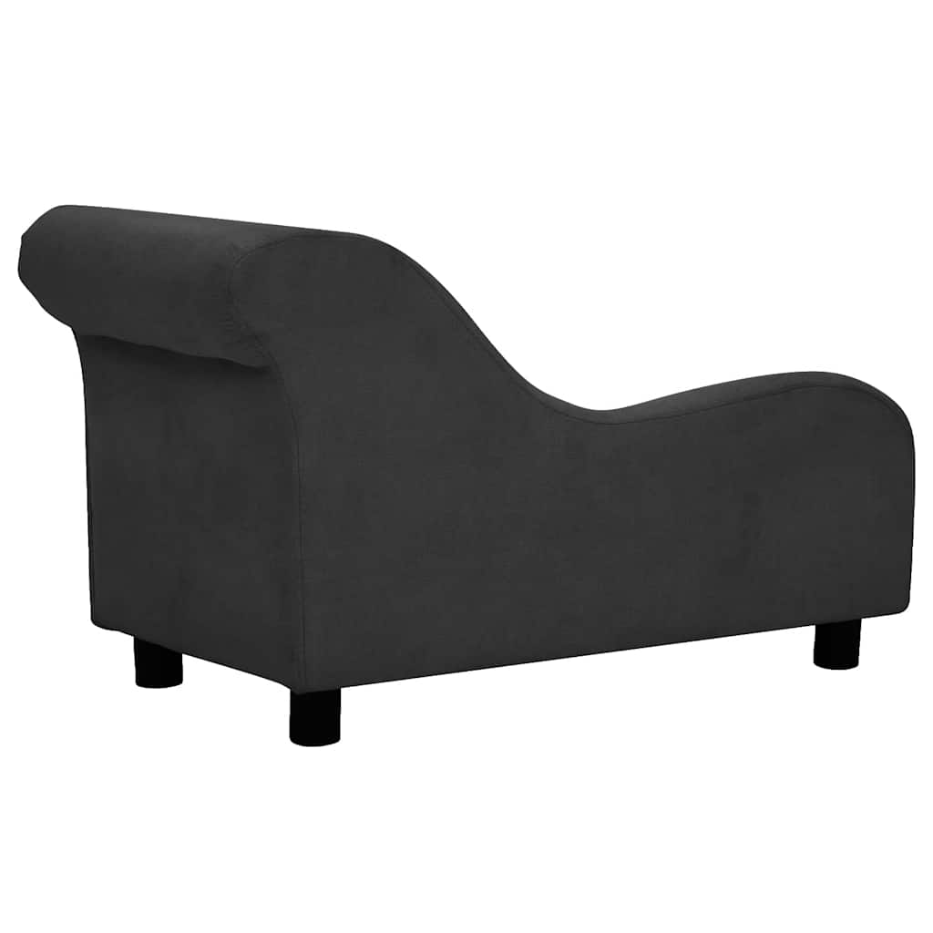 vidaXL Canapea pentru câini cu pernă, negru, 83x44x44 cm, pluș vidaXL Canapea pentru câini cu pernă, negru, 83x44x44 cm, pluș