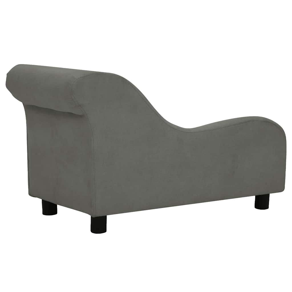vidaXL Canapea pentru câini cu pernă, gri închis, 83x44x44 cm, pluș vidaXL Canapea pentru câini cu pernă, gri închis, 83x44x44 cm, pluș