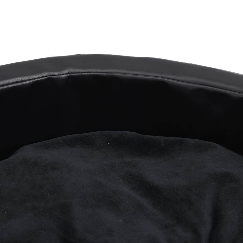 vidaXL Pat pentru câini, negru, 90x79x20 cm, pluș/piele ecologică vidaXL Pat pentru câini, negru, 90x79x20 cm, pluș/piele ecologică