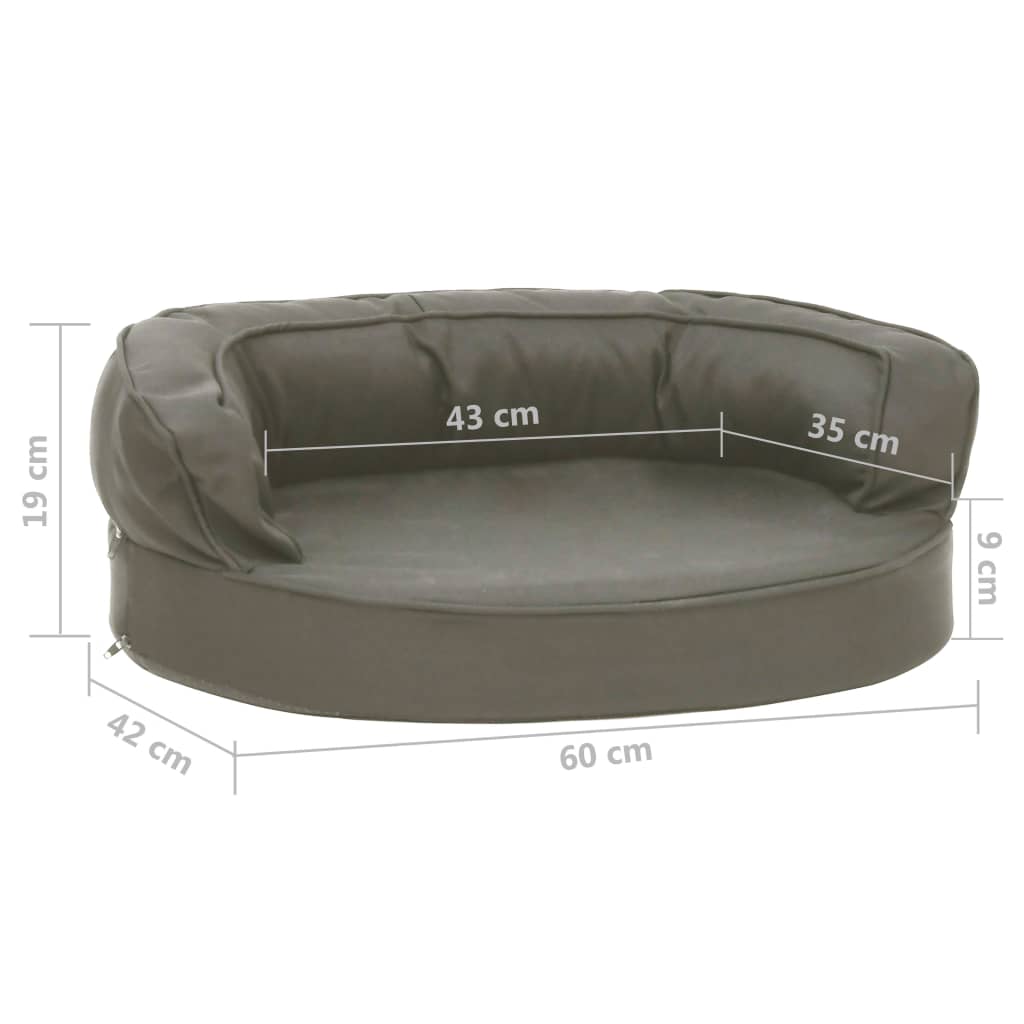 vidaXL Saltea ergonomică pat de câini, 60x42 cm, gri închis, aspect in vidaXL Saltea ergonomică pat de câini, 60x42 cm, gri închis, aspect in