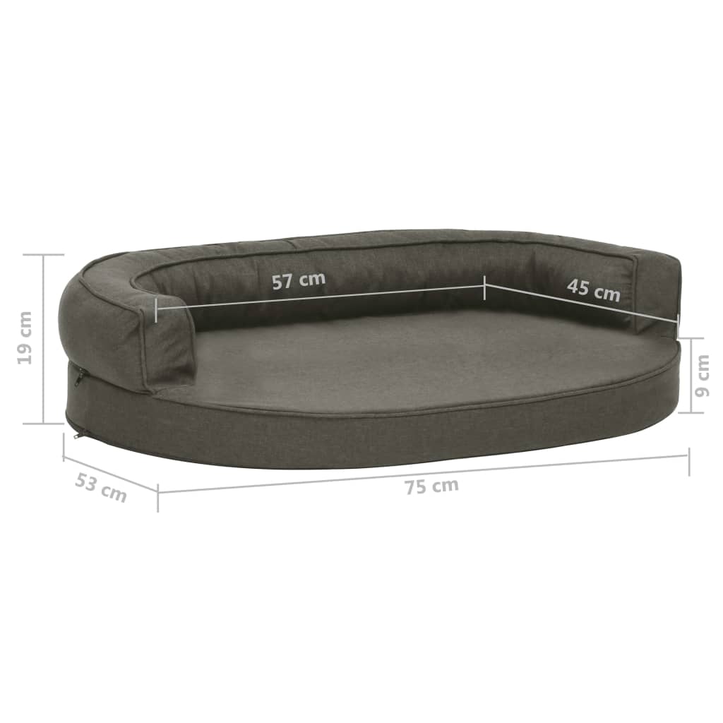 vidaXL Saltea ergonomică pat de câini, gri închis, 75x53 cm, aspect in vidaXL Saltea ergonomică pat de câini, gri închis, 75x53 cm, aspect in