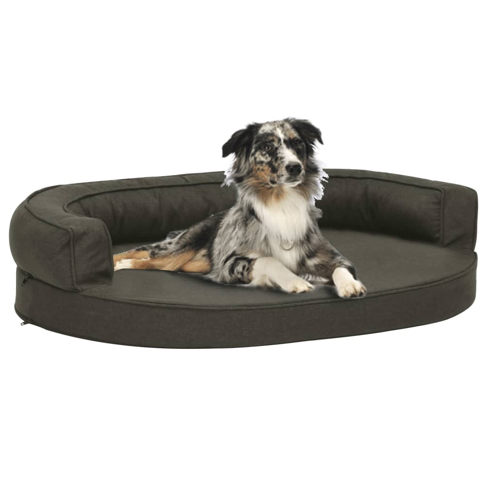 vidaXL Saltea ergonomică pat de câini, gri închis, 75x53 cm, aspect in vidaXL Saltea ergonomică pat de câini, gri închis, 75x53 cm, aspect in