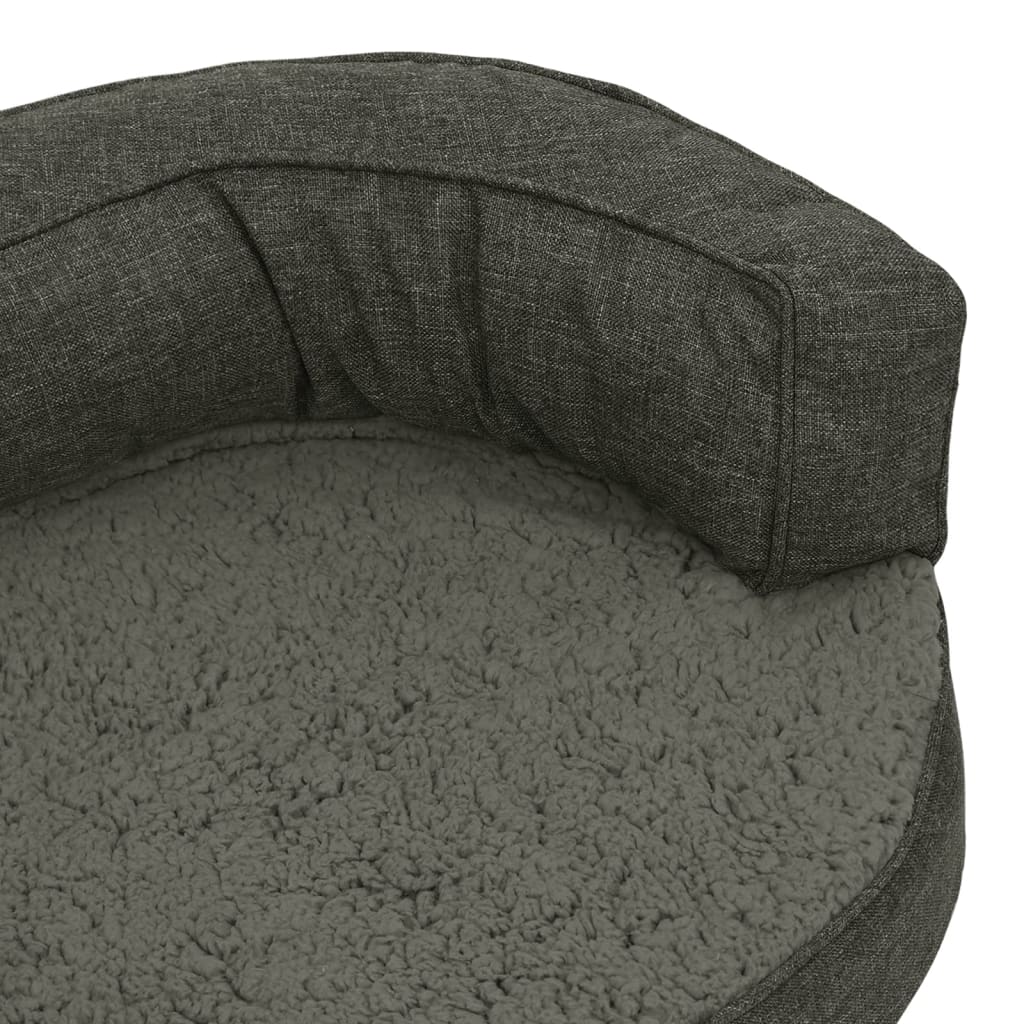 vidaXL Saltea ergonomică pat câini gri închis 75x53cm aspect in/fleece vidaXL Saltea ergonomică pat câini gri închis 75x53cm aspect in/fleece