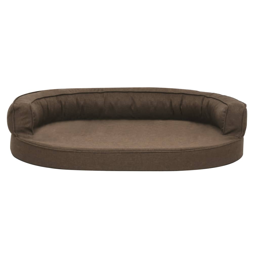 vidaXL Saltea ergonomică pat de câini, maro, 75x53 cm aspect in/fleece vidaXL Saltea ergonomică pat de câini, maro, 75x53 cm aspect in/fleece