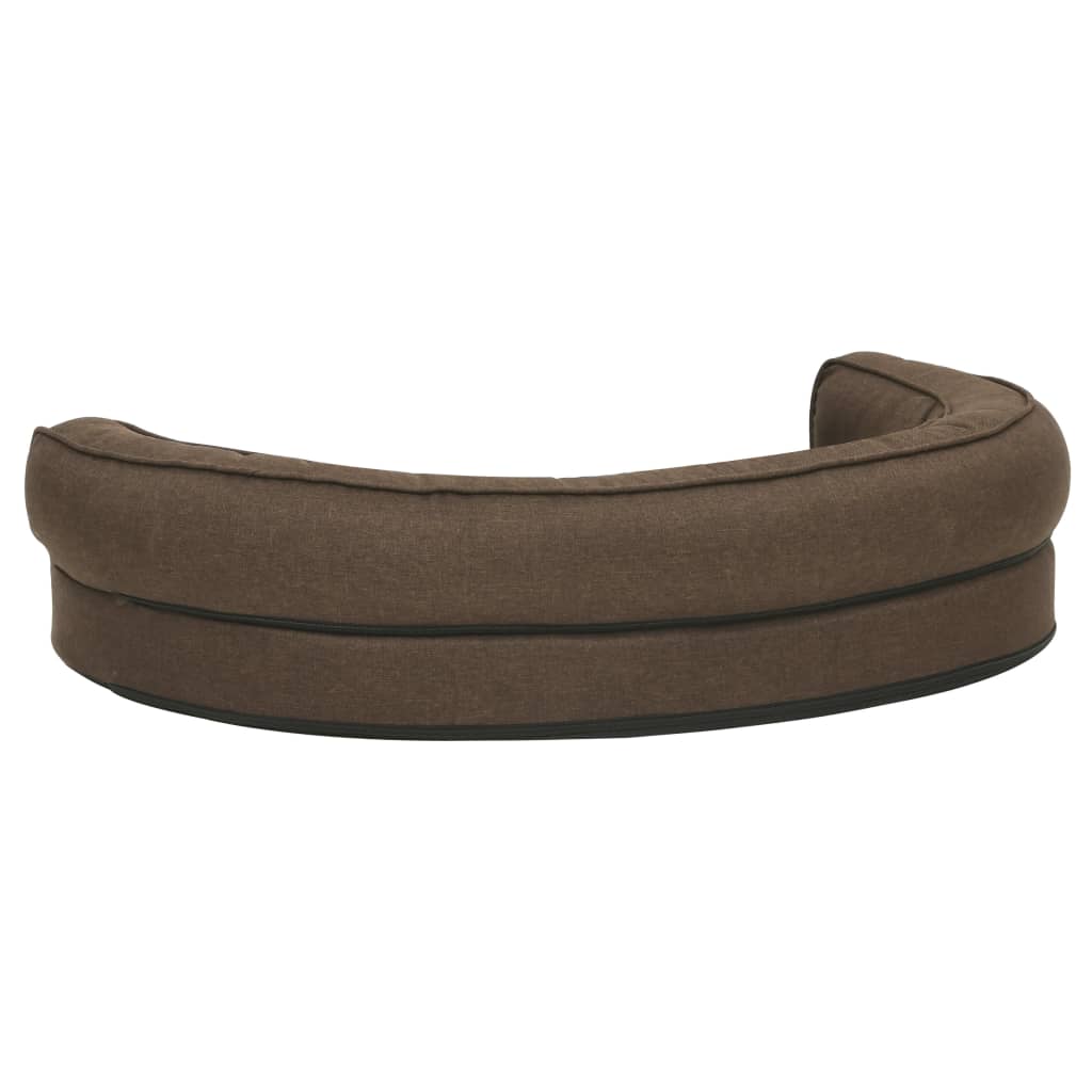 vidaXL Saltea ergonomică pat de câini, maro, 75x53 cm aspect in/fleece vidaXL Saltea ergonomică pat de câini, maro, 75x53 cm aspect in/fleece