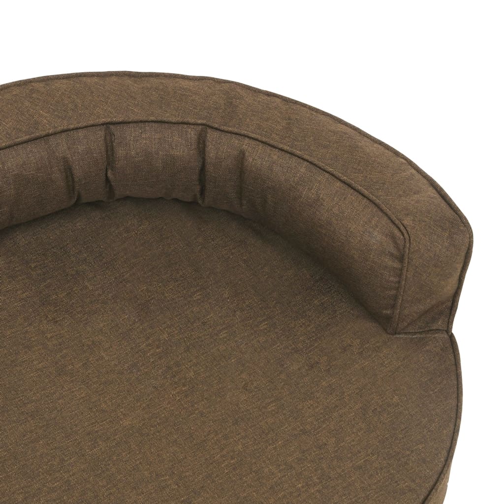 vidaXL Saltea ergonomică pat de câini, maro, 75x53 cm aspect in/fleece vidaXL Saltea ergonomică pat de câini, maro, 75x53 cm aspect in/fleece